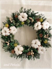 W055 Cottonseed Wreath